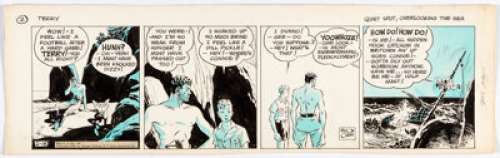 Caniff, Milton | Milton Caniff Terry and the Pirates Daily Comic Strip Original Art dated 2-18-36 (Chicago Tribune-N.Y. News Syndic... | Heritage