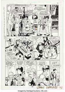 Sprouse, Chris - Chris Sprouse and Karl Story Legionnaires #2 Story Page 12 Autographed Original Art (DC Comics, 1993). ...