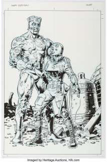 Gibbons, Dave | Dave Gibbons Happy Birthday, Martha Washington #1 Cover Original Art (Dark Horse, 1995).... | Heritage