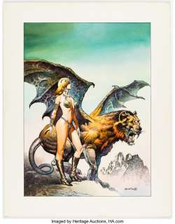 Vallejo, Boris | Boris Vallejo High Couch of Silistra Paperback Novel Cover Study Illustration Original Art (Bantam Books, 1977).... | Heritage