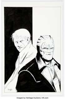 Medors, Josh - Josh Medors - Elijah Snow and Midnighter Illustration Original Art (undated)....