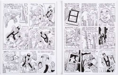 Ditko, Steve | Steve Ditko Ate Tea N:18 #18 Complete 6-Page Story Original Art (Robin Snyder and Steve Ditko, 2013).... (Total: 6 Original Art) | Heritage