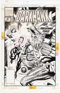 Manley, Mike | Mike Manley Darkhawk #18 Cover Original Art (Marvel, 1992).... | Heritage