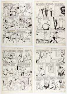 Whitman, Bert - Bert Whitman (attributed) Nyoka the Jungle Girl #58 Partial Story Original Art Group of 4 (Fawcett Publ., 1951).... (Total: 4 Original Art)