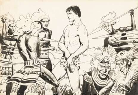 Harold Foster | Hal Foster Tarzan Sunday Comic Strip Single Panel Original Art (King Features Syndicate, 1935).... | Heritage