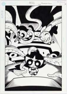 Moy, Phil - Phil Moy The Powerpuff Girls #63 Cover Original Art (DC, 2005)....