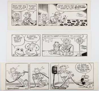 Gilchrist, Guy - Guy Gilchrist Muppets Daily Comic Strip Original Art Group of 3 (King Features Syndicate, 1982).... (Total: 3 Original Art)