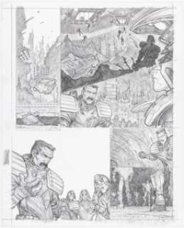 European superhero comic artist - Boo Cook 2000 AD Prog #1433 Judge Dredd Story Page 1 Original Art (2000 AD, 2005)....