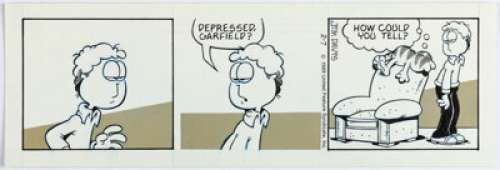 Davis, Jim | Jim Davis Garfield Daily Comic Strip Original Art dated 2-7-89 (United Feature Syndicate, 1989).... | Heritage