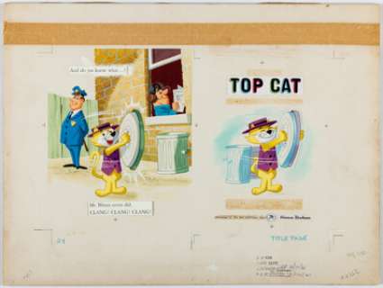 Pratt, Hawley - Hawley Pratt and Al White A Little Golden Book #453 Top Cat Illustration Original Art (Western/Golden...
