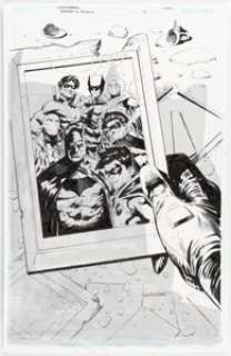 DC Artist - Rafa Sandoval Batman vs. Robin #5 Variant Cover Original Art (DC, 2023)....