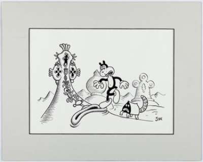 Woodring, Jim | Jim Woodring - Frank and Pupshaw Illustration Original Art (2006).... | Heritage