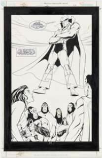 Vazquez, Gus - Gus Vazquez and Mark Propst Martian Manhunter Annual #2 Superman Splash Page 23 Original Art (DC, 1999)....