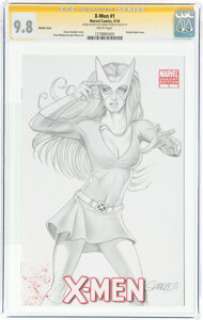 Mark Sparacio - X-Men #1 Sketch Cover - Signature Series Original Art (Marvel, 2010) CGC NM/MT 9.8 White pages....