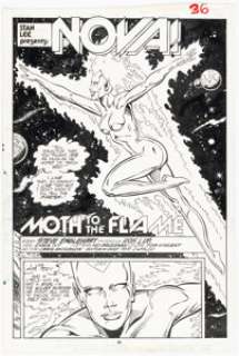 Ron Lim And Chris Ivy | Silver Surfer Annual #1 Story Page 1 Nova (Frankie Raye) Original Art (Marvel, 1988).... | Heritage