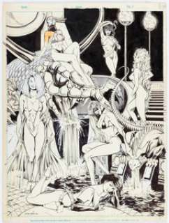 Steve Geiger - Marvel Women Villains Pin-Up Original Art (undated). | Heritage