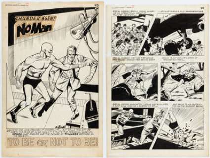 John Giunta and Sal Trapani T.H.U.N.D.E.R. Agents #7 NoMan Complete 10-Page Story Original Art (Tower, 1966). (Total: 10 Original Art)