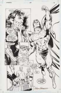 Dan Jurgens and Brett Breeding Superman #100 Story Page 13 Original Art (DC, 1995). | Heritage