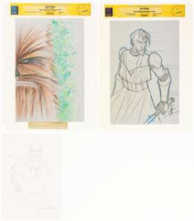 Larry Hama, Justin Chung, and Tom Hodges - Chewbacca, Iron Fist, and Obi-Wan Kenobi Sketch Original Art Group of 3 (2004-09). (Total: 3 Original Art)