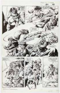 Rudy Nebres Savage Sword of Conan #121 Splash Page 35 Original Art (Marvel, 1985). | Heritage