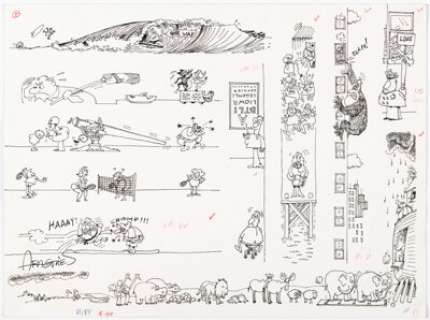 Sergio Aragonés MAD #184 Marginal Illustrations Original Art (EC, 1976). | Heritage