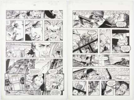 Michael Kaluta The Shadow Movie Adaptation #1 Story Pages 4 and 12 Original Art (Dark Horse, 1994). (Total: 2 Original Art) | Heritage