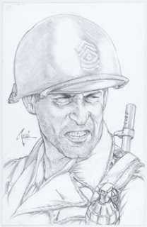 Billy Tucci Sgt. Rock: The Lost Battalion #1 Cover Original Art (DC, 2009).