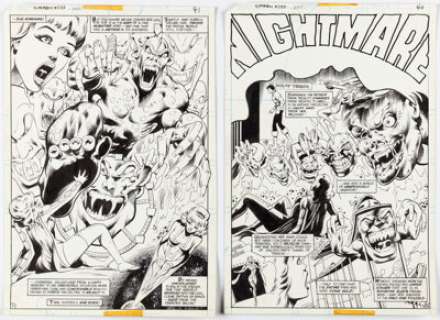 Michael Netzer (aka Nasser) and Bob Layton Superboy and the Legion of Super-Heroes #233 Splash Pages 6-7 Original Art (DC, 1977). (Total: 2 Original Art) | Heritage