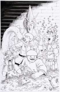 Brendon and Brian Fraim Knights of the Dinner Table #121 Cover Original Art (Kenzer and Co., 2006).