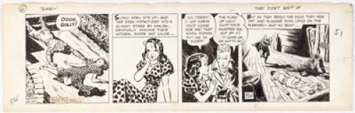 Milton Caniff Terry and the Pirates Daily Comic Strip Original Art dated 4-15-39 (Chicago Tribune-News Syndicate, 1939). | Heritage