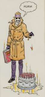 Dave Gibbons - Rorschach Illustration Original Art (undated). | Heritage