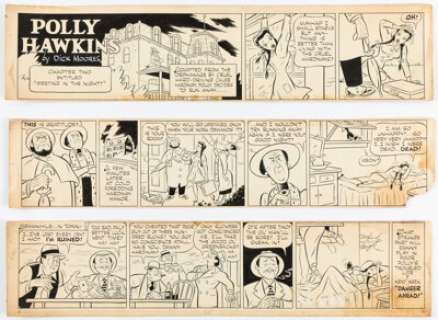 Dick Moores Polly Hawkins Unpublished Sunday Comic Strip Original Art (c. 1950s). (Total: 3 Original Art) | Heritage