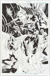 Ivan Reis and Joe Prado Aquaman #13 Splash Page 10 Original Art (DC, 2012).