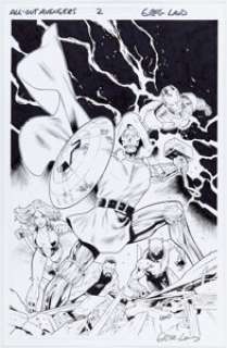 Greg Land All-Out Avengers #2 Cover Original Art (Marvel, 2022). (Total: 2 Items) | Heritage