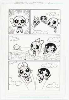 Christopher Cook and Mike DeCarlo The Powerpuff Girls #54 Story Page 10 Original Art (DC, 2004).