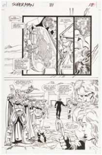 Dan Jurgens and Brett Breeding Superman #81 Story Page 18 Original Art (DC, 1993). | Heritage