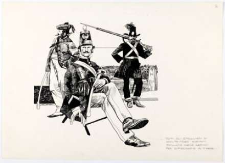 Sergio Toppi - Foreign Legion Illustration Original Art (undated). | Heritage