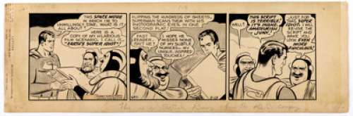 Curt Swan and Stan Kaye (as Wayne Boring) Superman #6371 Daily Comic Strip Original Art dated 5-13-59 (McClure Syndicate, 1959). | Heritage