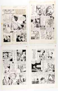 John Celardo Intimate Love #23 Complete 7-Page Story Original Art (Pines, 1953). (Total: 7 Original Art)