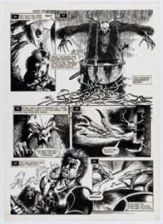 David Lloyd 2000 AD: Dice Man #1 Slaine Story Page 12 Original Art (IPC, 1986).
