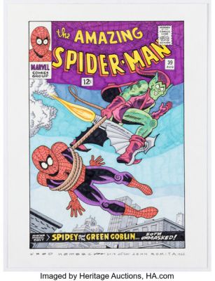 Fred Hembeck The Amazing Spider-Man #39 Cover Re-Imagining Illustration Original Art (2013).