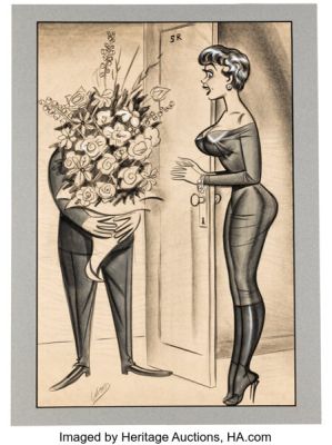 Bill Ward Comedy November-1955 Single Panel Gag Cartoon Illustration Original Art (Humorama, 1955). | Heritage