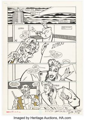 The Pander Brothers and Jay Geldhof Grendel #10 Story Page 6 Original Art (Comico, 1986).