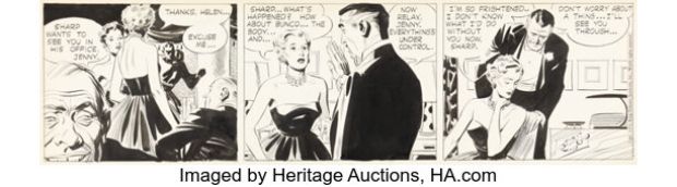 Alex Raymond Rip Kirby Daily Comic Strip Original Art dated 1-13-54 (King Features Syndicate, 1954). | Heritage
