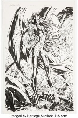 Mike Deodato Jr. and Emir Ribeiro Purgatori: Goddess Rising #2 Splash Page 1 Original Art (Chaos!, 1999). | Heritage