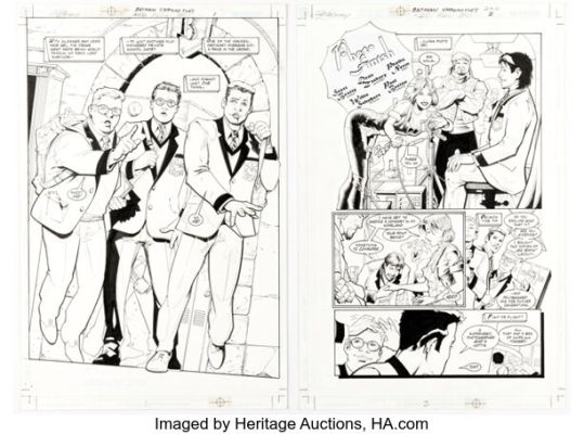 Dean Zachary and Phyllis Novin The Batman Chronicles #20 Story Pages 1-2 Original Art (DC, 2000). (Total: 2 Original Art)