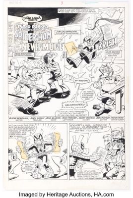 Alex Saviuk and Bob McLeod What The--?! #3 Spider-Ham Story Page 1 Original Art (Marvel, 1988).