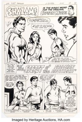 Don Newton and Frank Chiaramonte World’s Finest #280 Captain Marvel Story Page 1 Original Art (DC, 1982). | Heritage