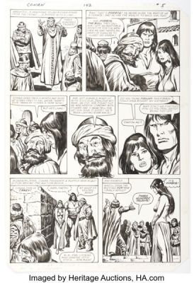 John Buscema and Ernie Chan Conan the Barbarian #142 Story Page 4 Original Art (Marvel, 1983). | Heritage