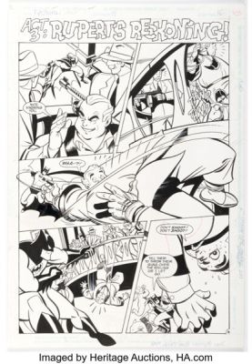 Mike Parobeck and Rick Burchett The Batman Adventures #9 Story Page 16 Original Art (DC, 1993).